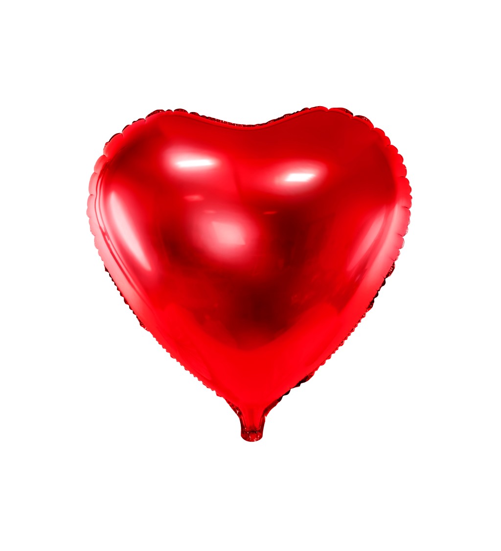 Červené srdce fóliový balónek