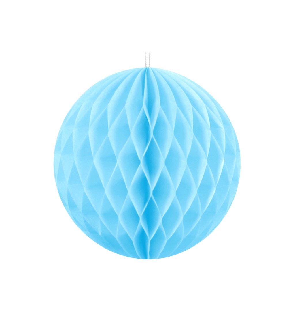 Papírová koule - světle modrá, 10 cm