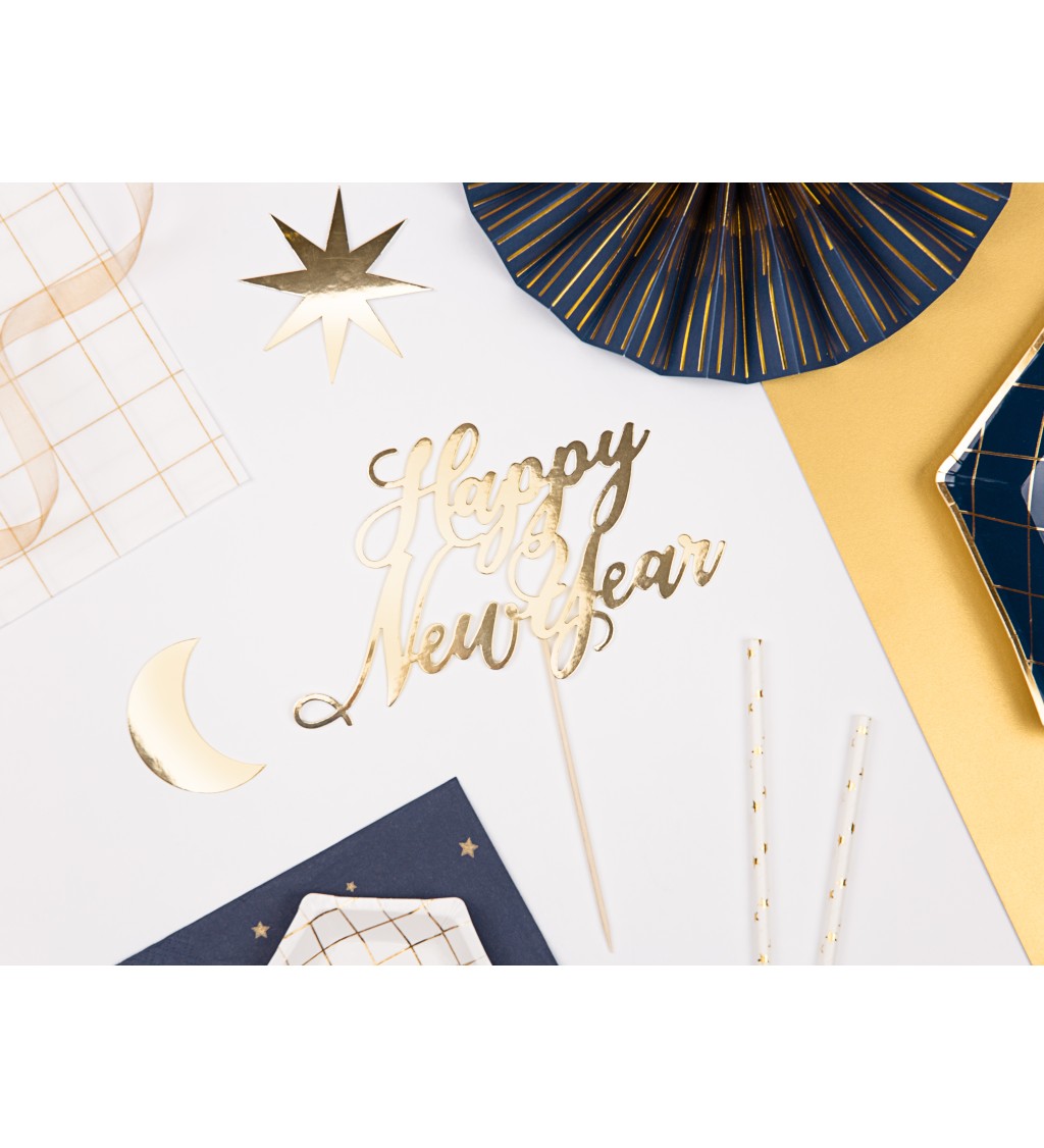Ozdoba na dort "Happy New year"