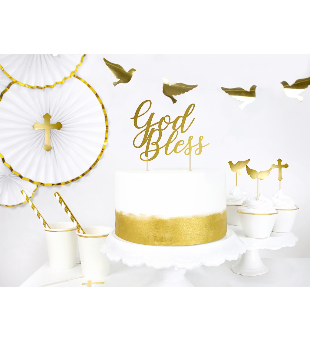 Ozdoba na dort "God bless"