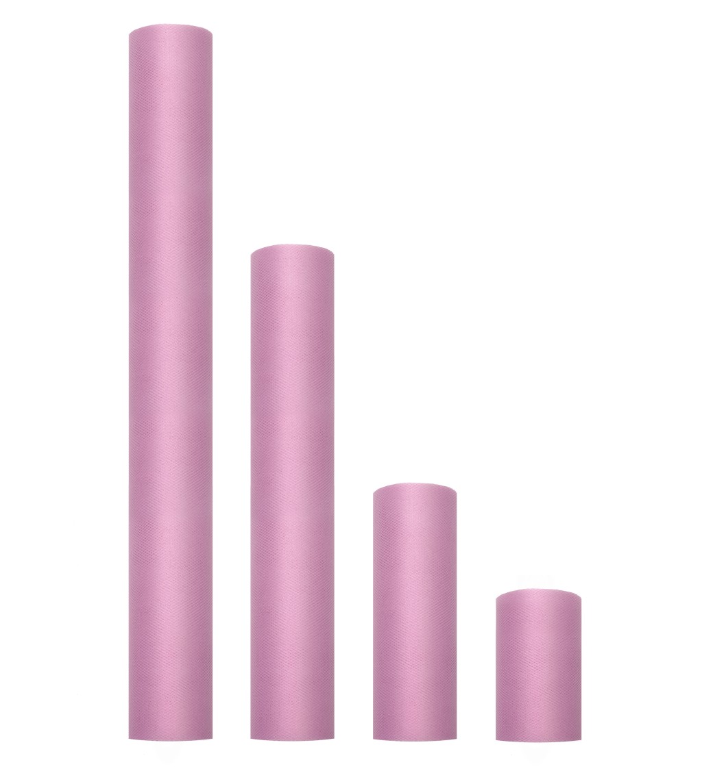 Dekorační tyl - pudrově růžový, 15 cm