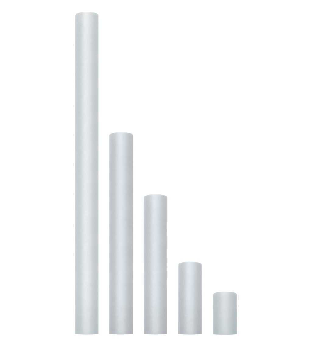 Dekorační tyl - šedý, 15 cm