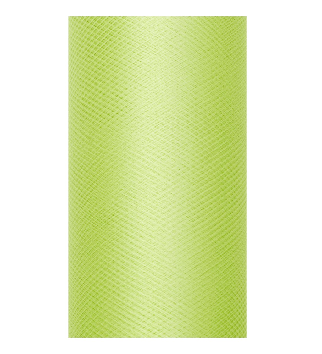 Dekorační tyl - světle zelený, 15 cm