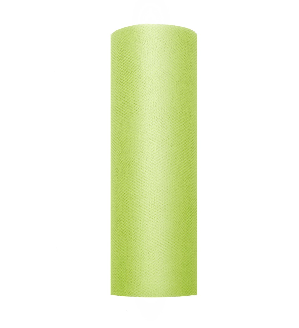Dekorační tyl - světle zelený, 15 cm