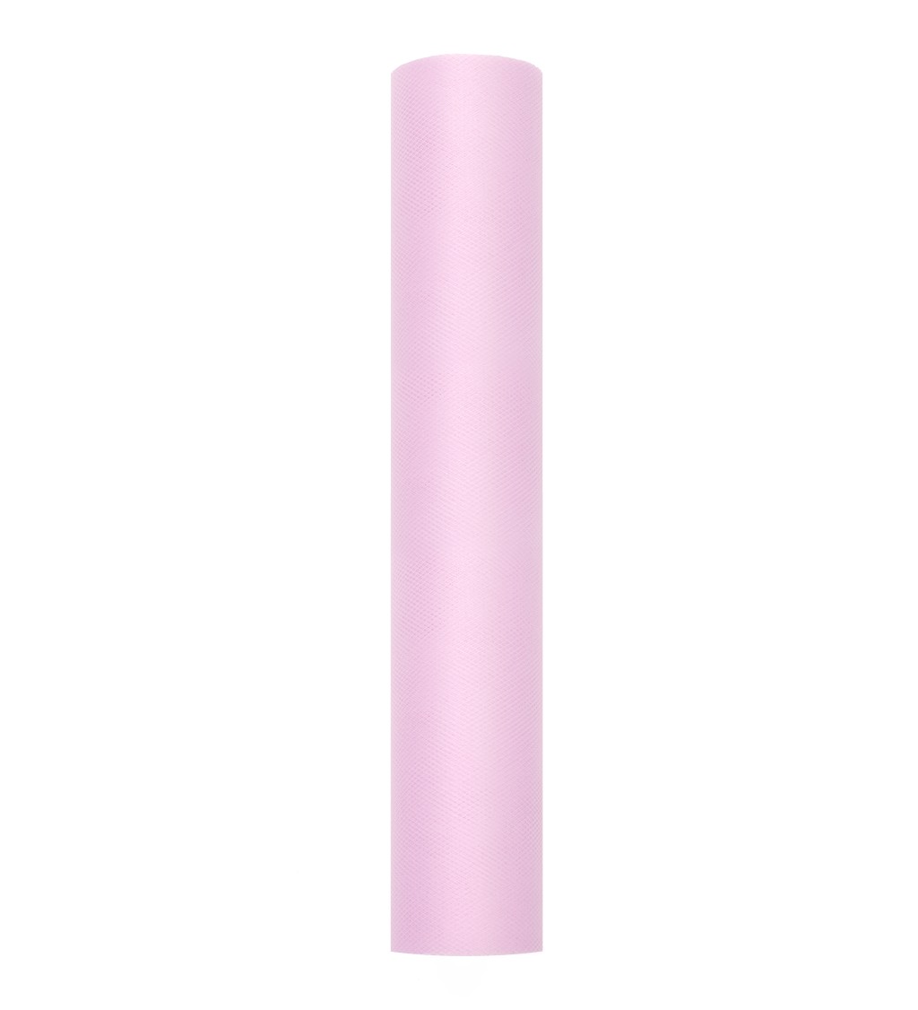 Dekorační tyl - světle ružový, 30 cm
