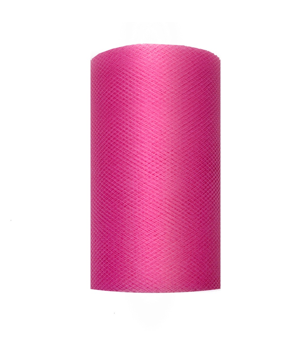 Dekorační tyl - růžový, 8 cm I
