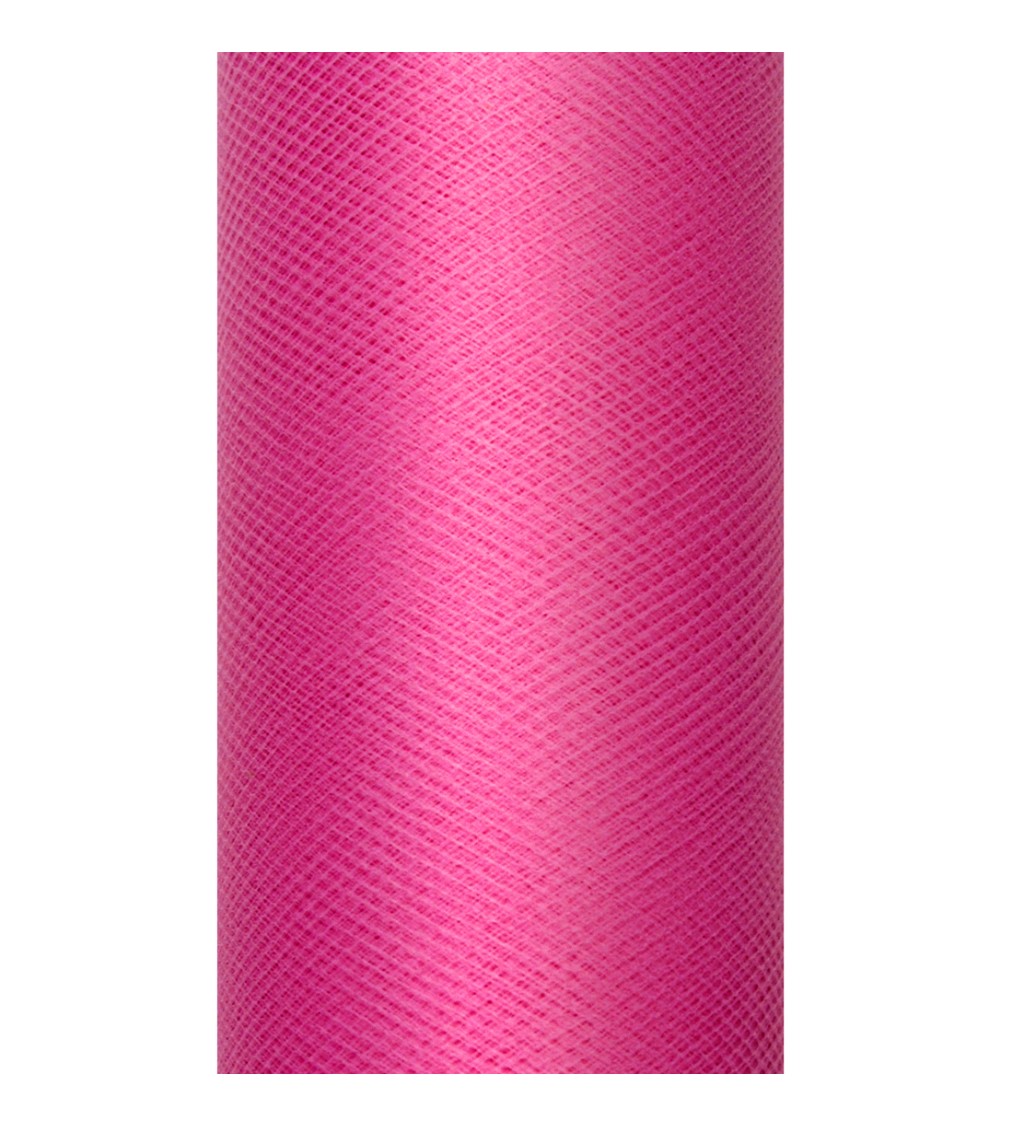 Dekorační tyl - růžový, 8 cm I