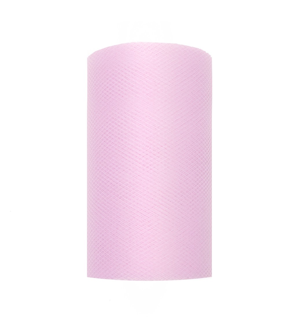 Dekorační tyl - světle ružový, 8cm I