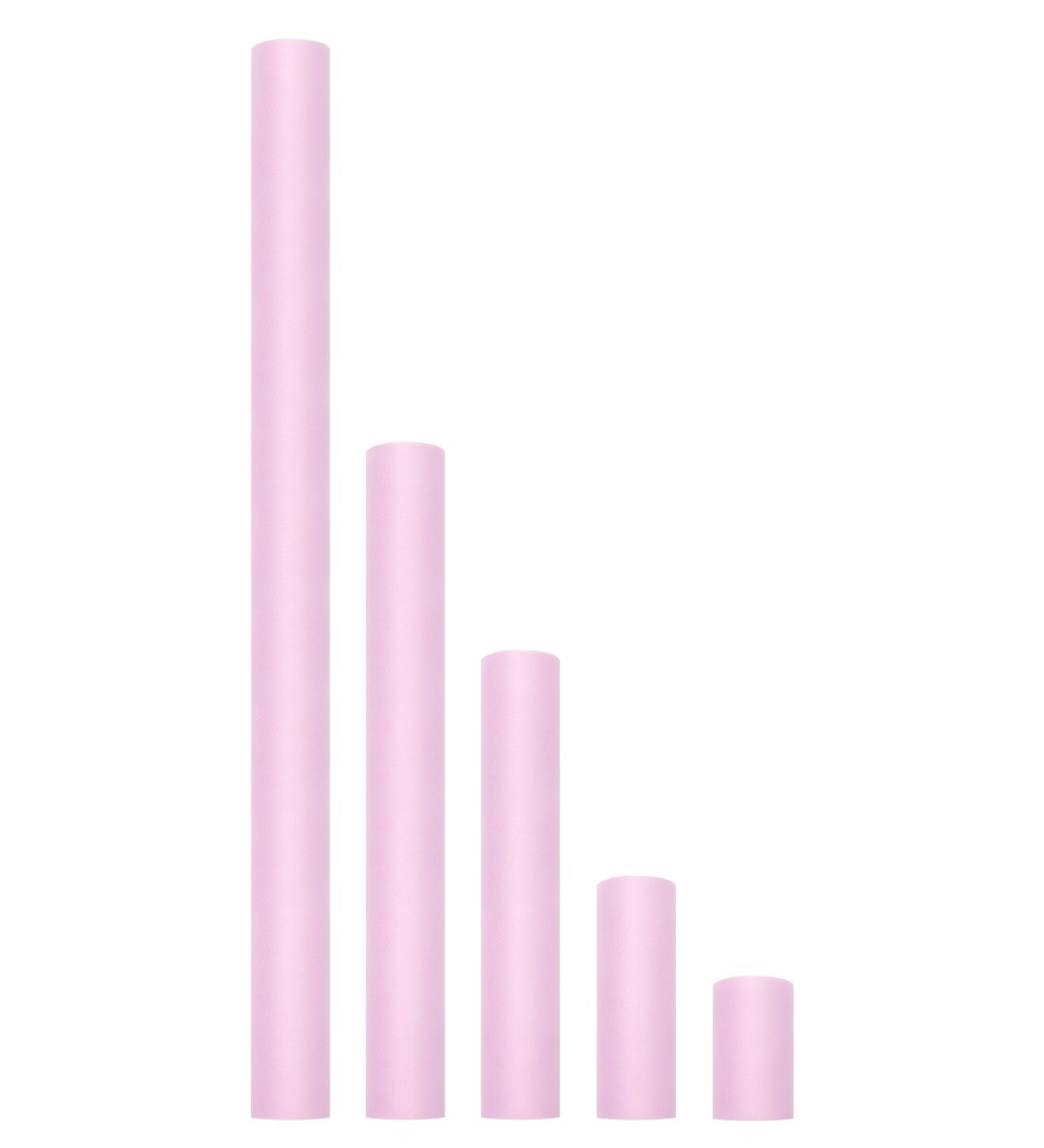 Dekorační tyl - světle ružový, 8cm I