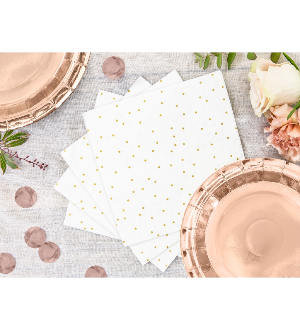 Papírové talíře - rosegold