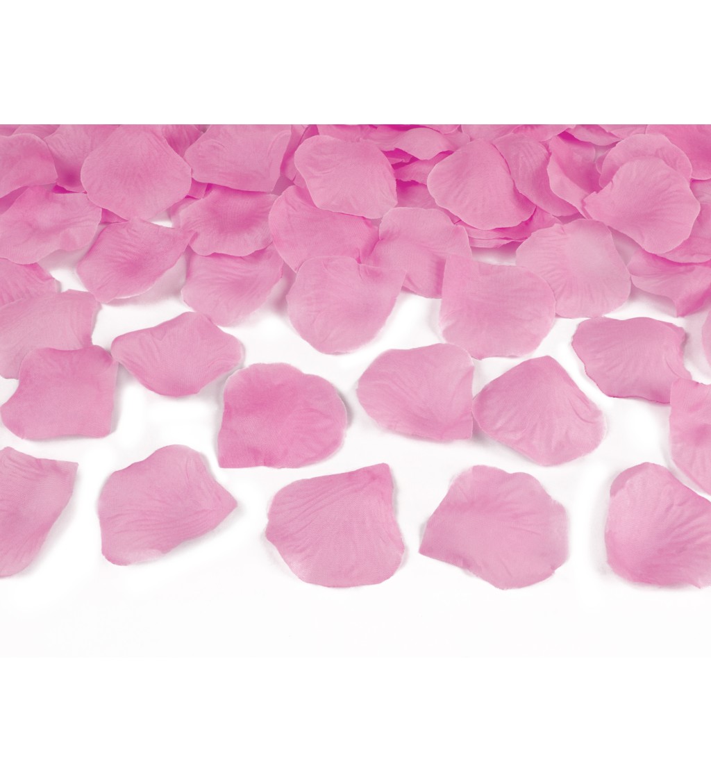 Vystřelovací konfety - lístky růží - růžové