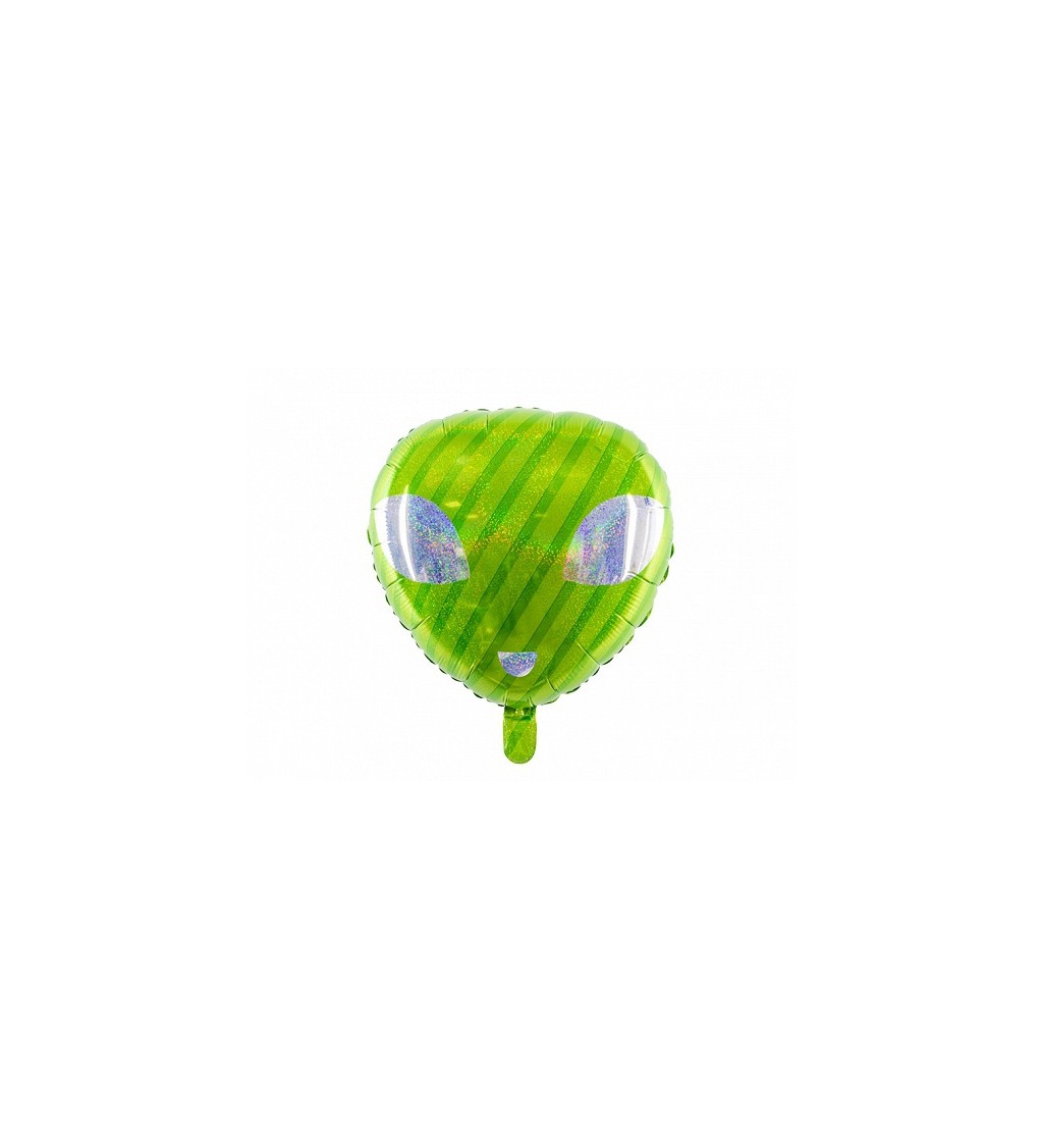 Fóliový balónek zelený ufonek