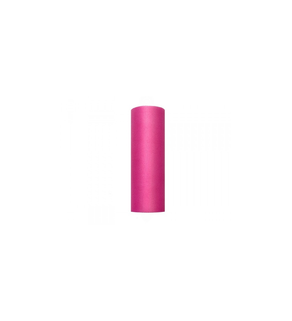 Dekorační tyl - růžový, 15 cm