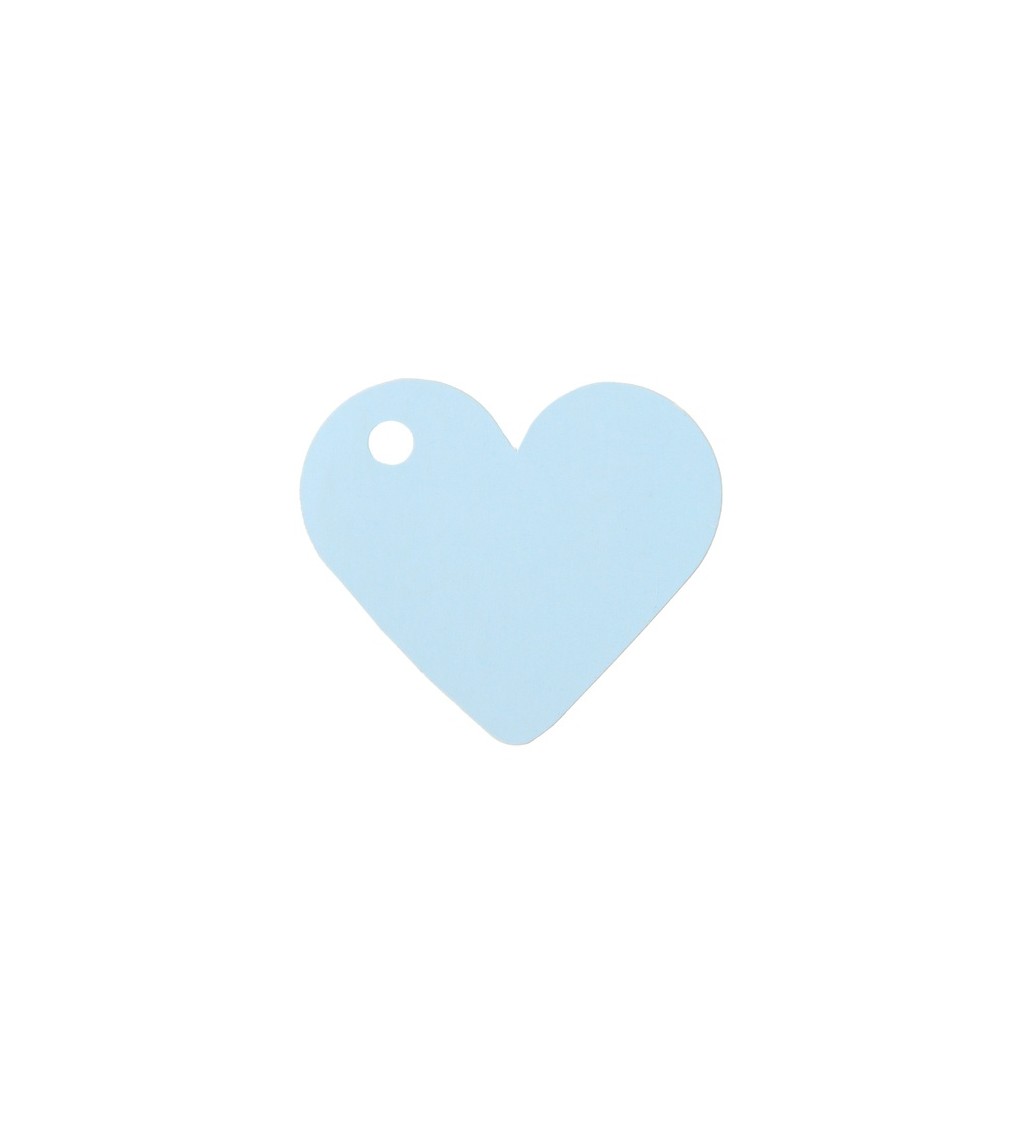 Jmenovka srdce - modrá