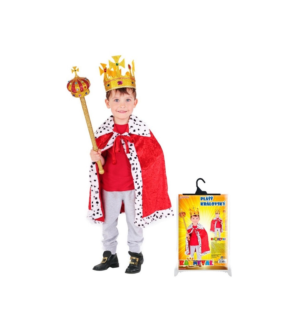 Dětský plášť královský s hermelínem