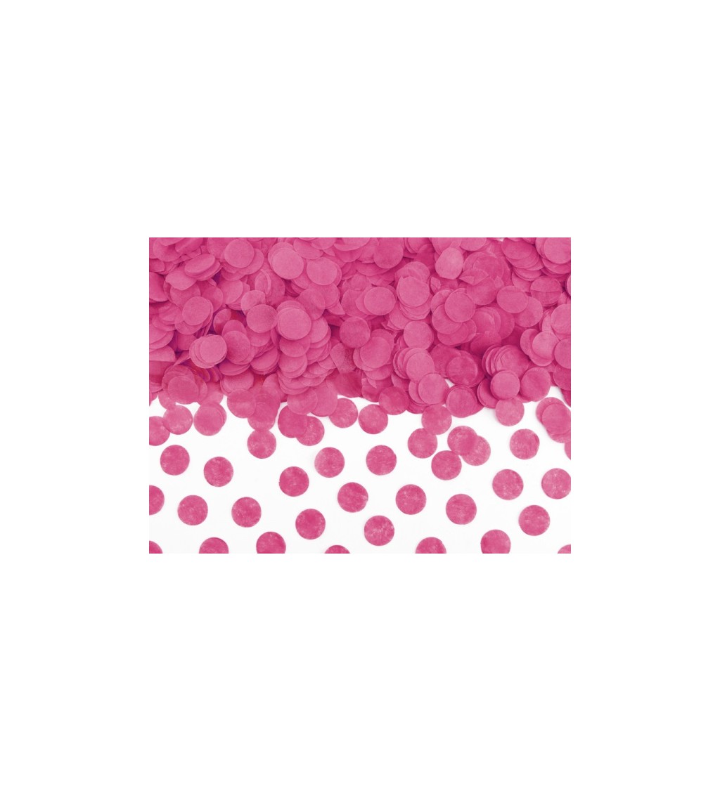 Tmavě růžové konfety kolečka