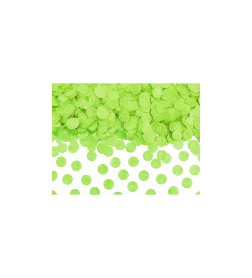 Jasně zelené konfety kolečka