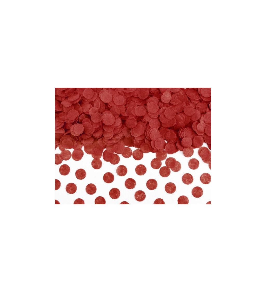 Červené konfety kolečka