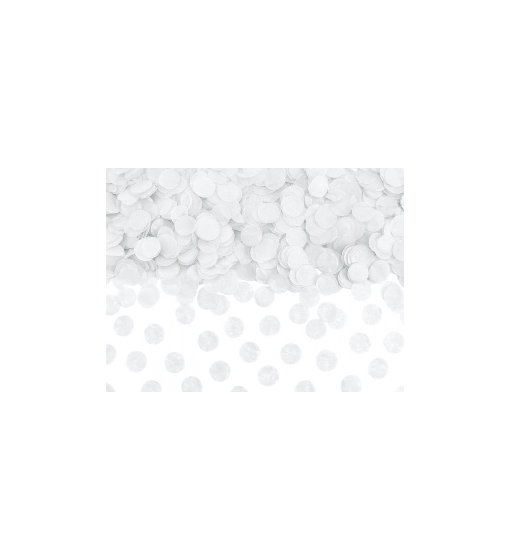 Bílé konfety kolečka