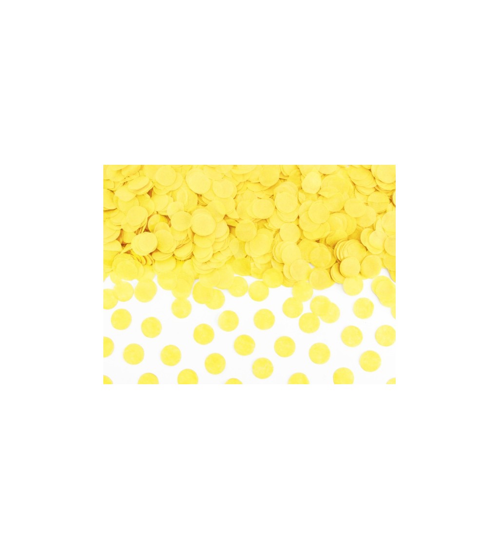 Žluté konfety kolečka