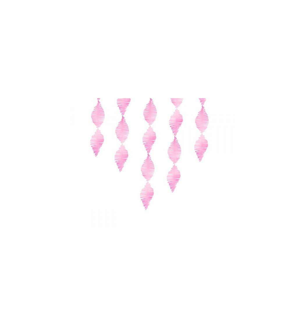 Růžová krepová girlanda