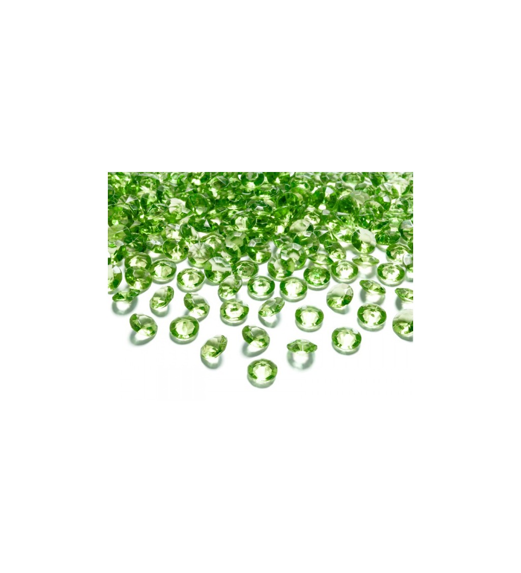 Konfety - Světle zelené diamanty