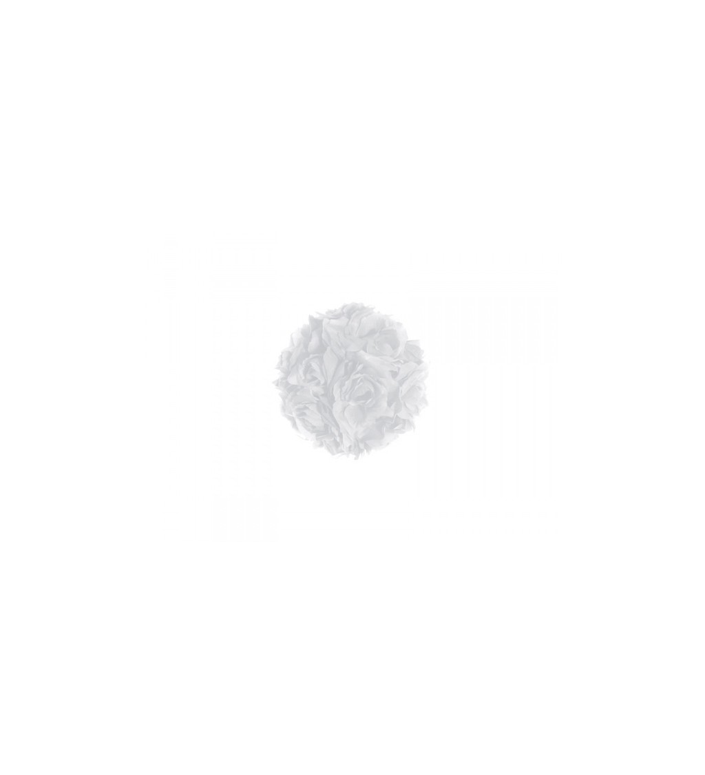 Bílá květinová koule