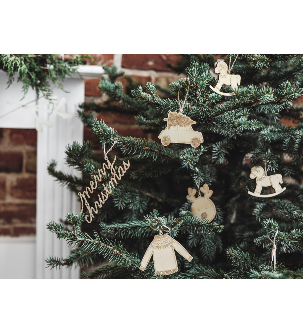 Dřevěná dekorace Christmas