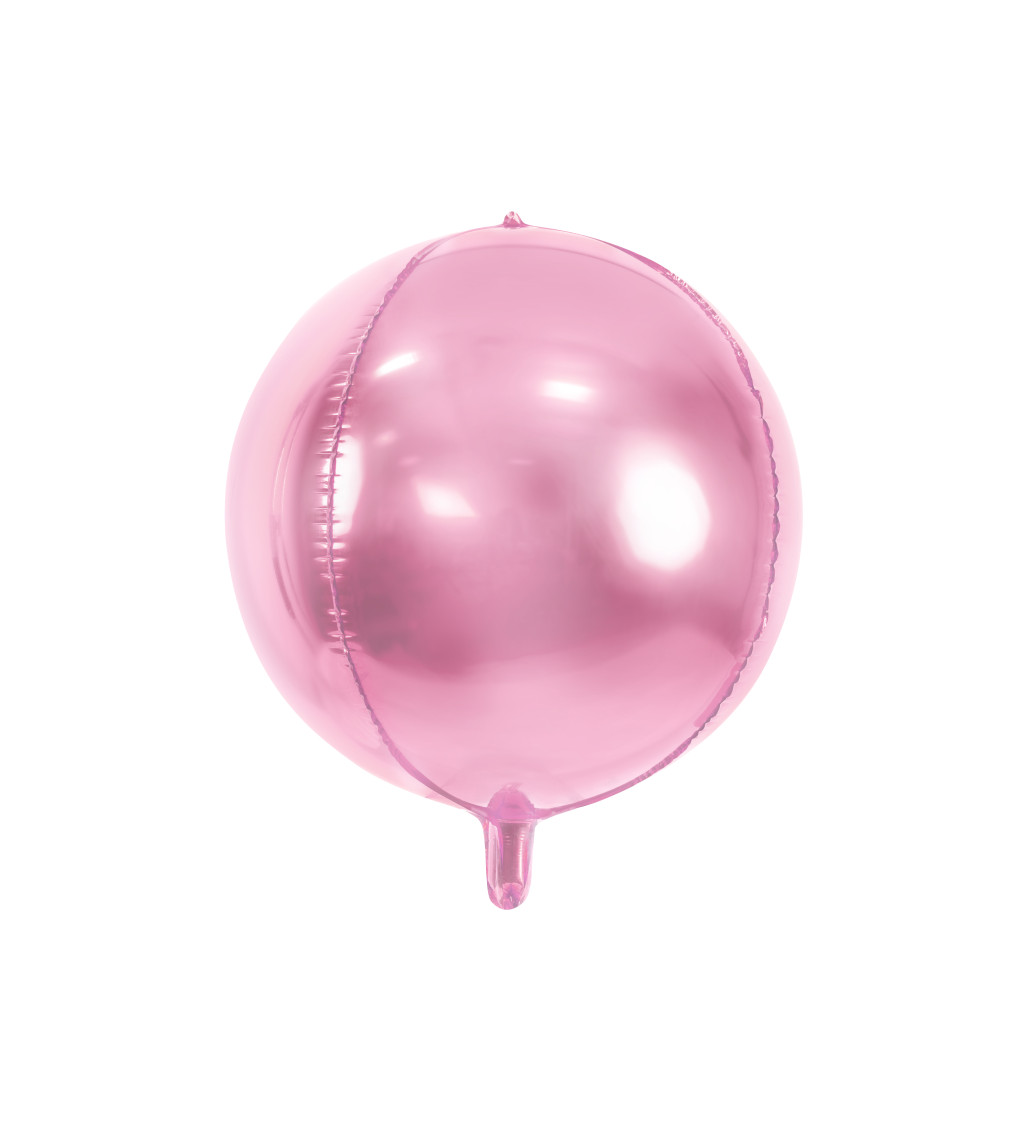 Kulatý fóliový balónek - růžový