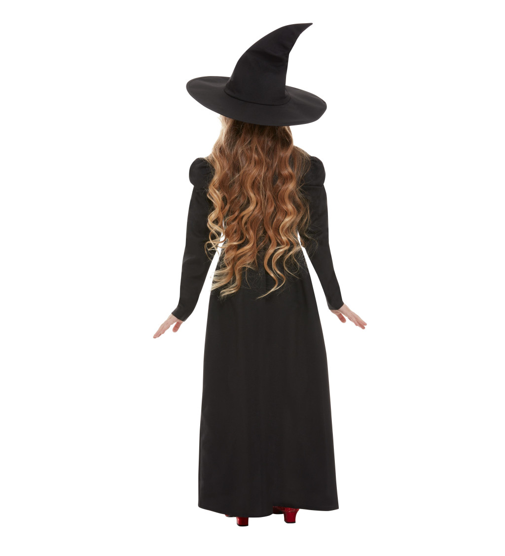 Dětský kostým - černá čarodejnice