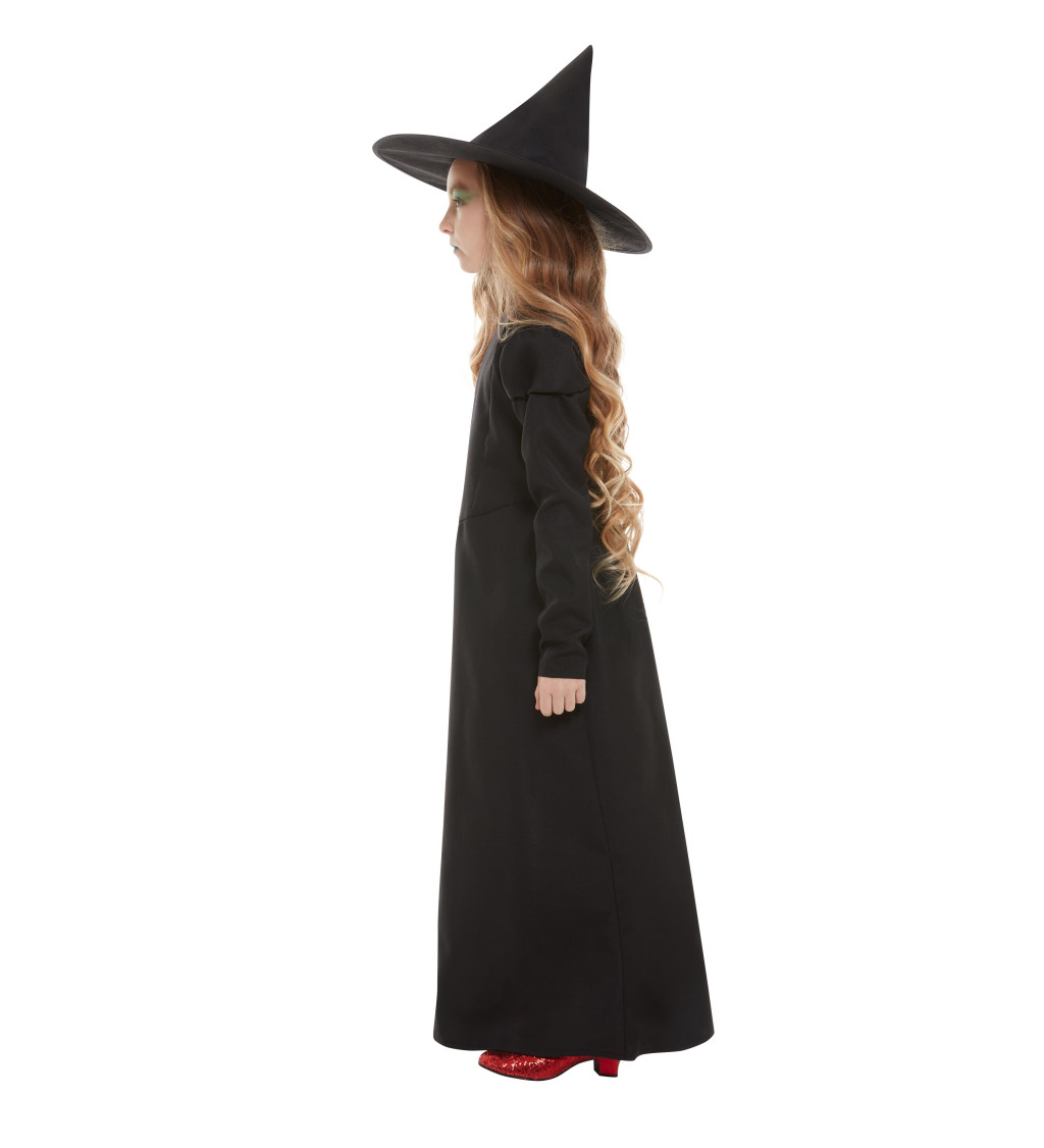 Dětský kostým - černá čarodejnice