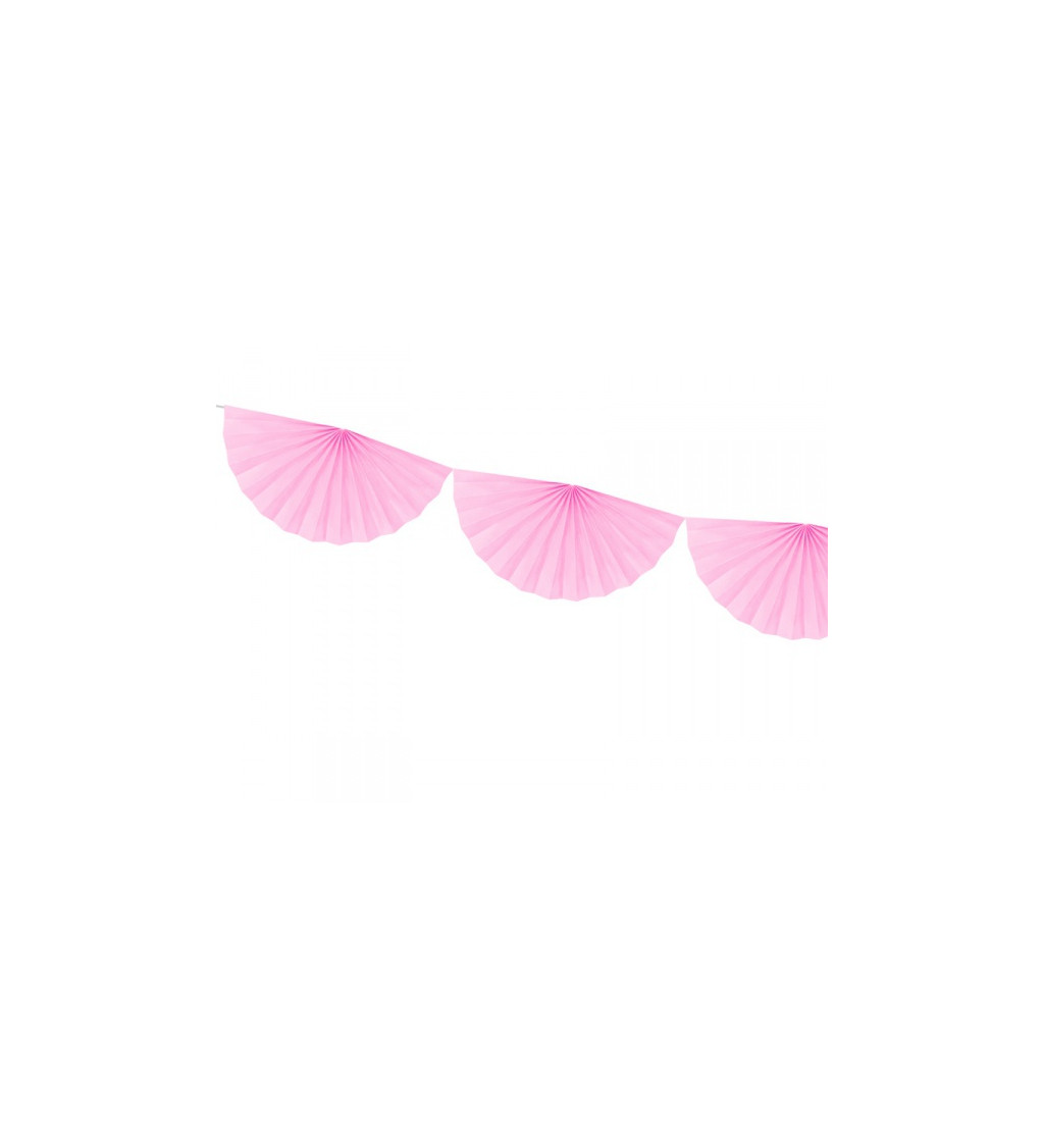 Girlanda Rozeta - Světle růžová