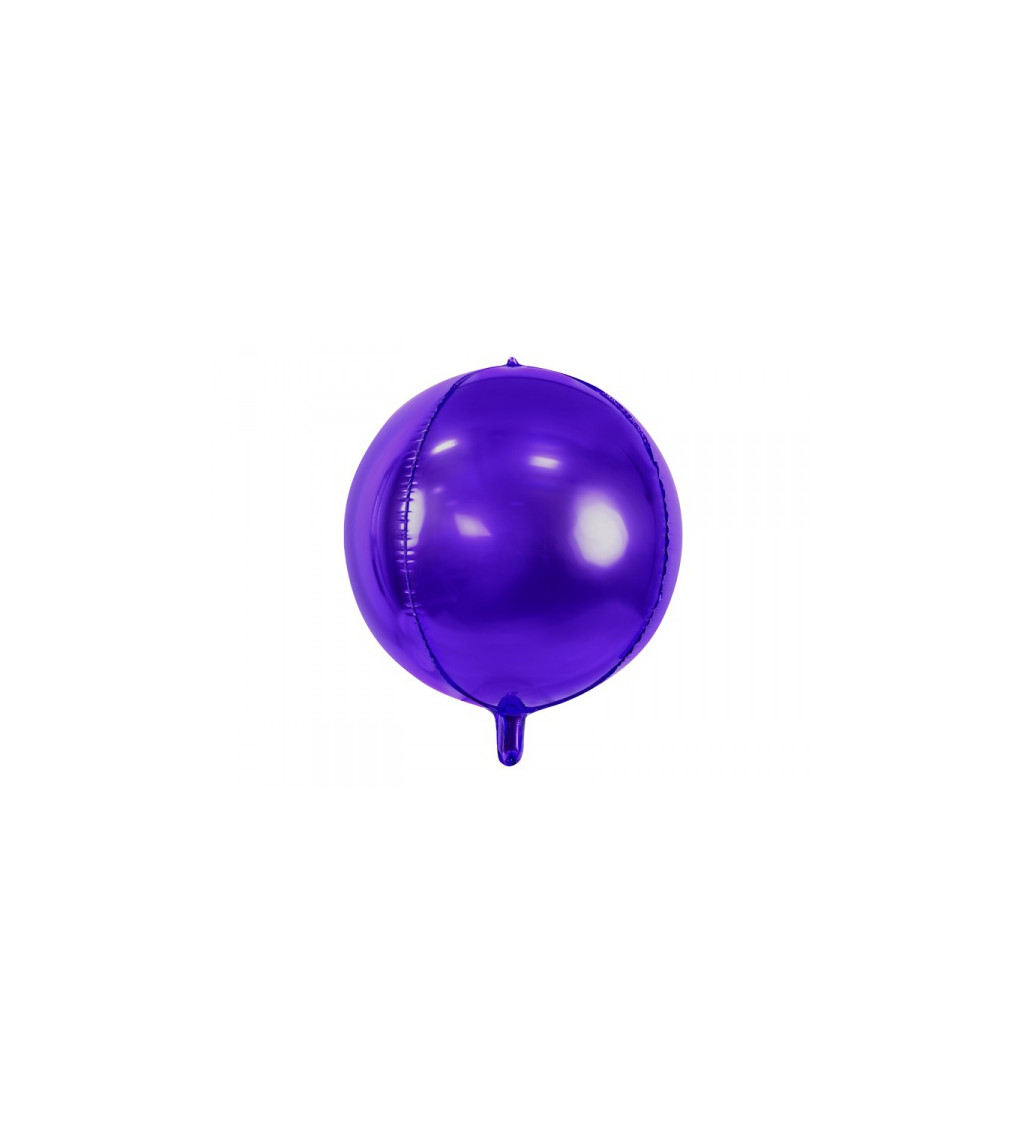 Kulatý fóliový balónek - fialový