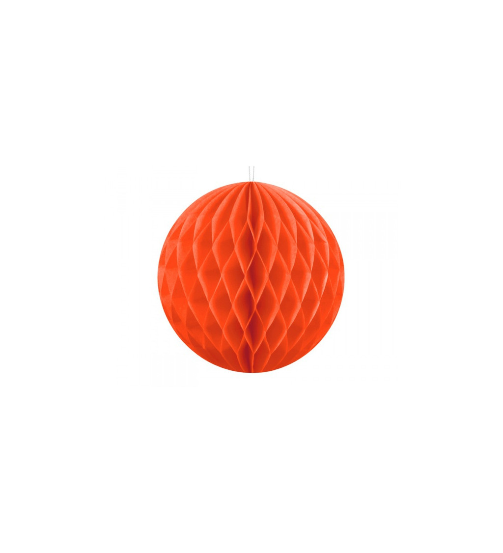 Papírová koule - oranžová, 10 cm