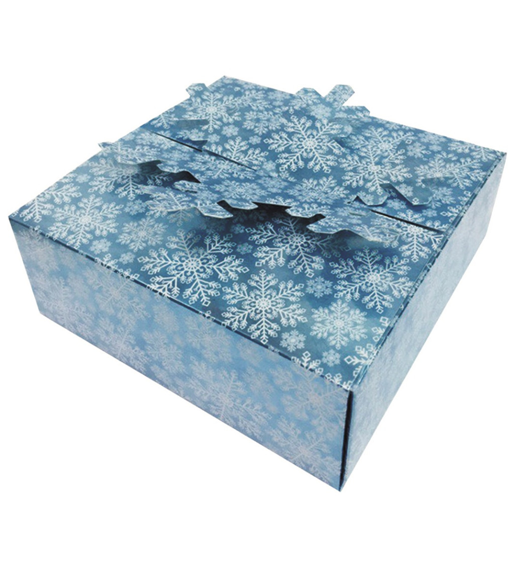  Krabička skládací dárková modrá