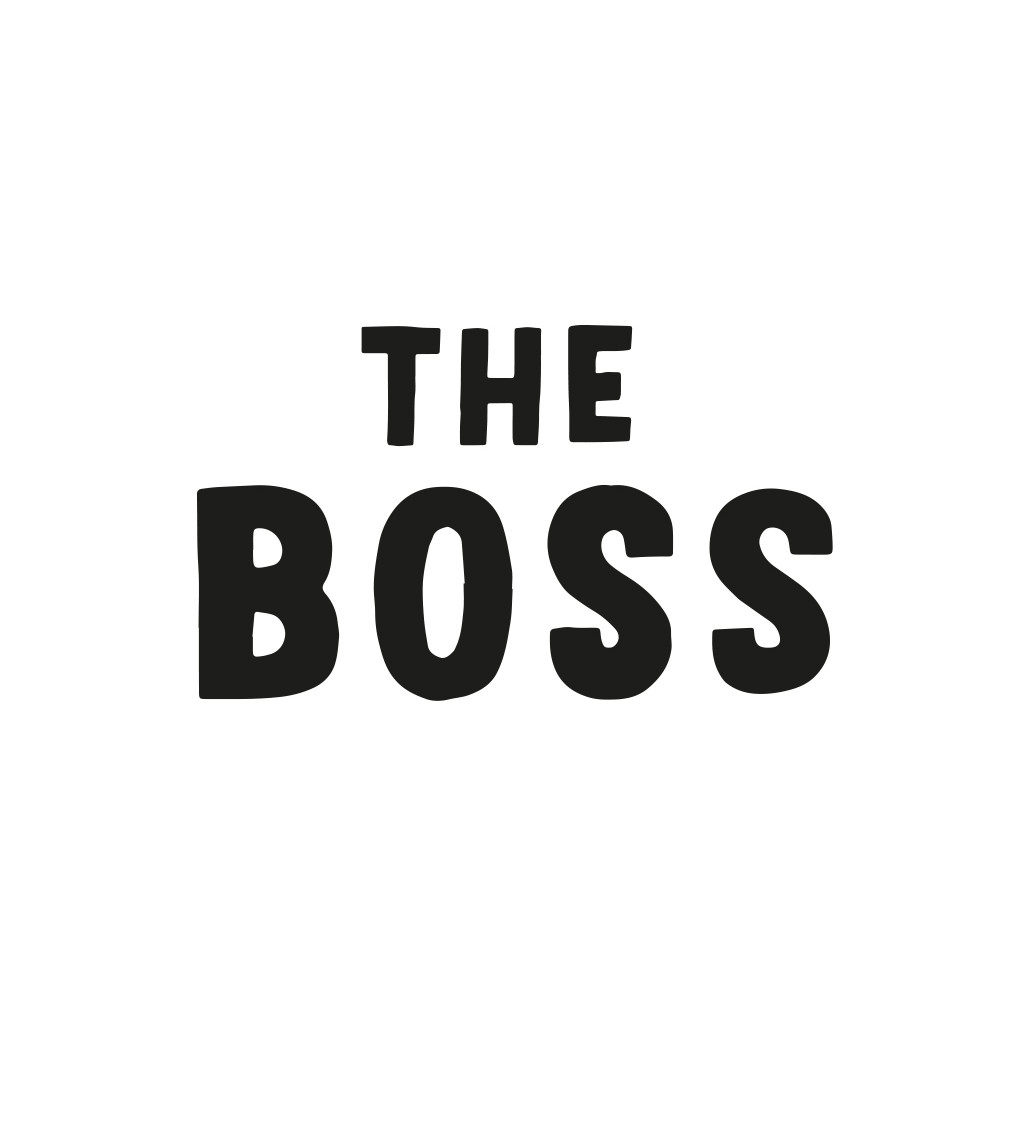 Pánské triko bílé - The boss