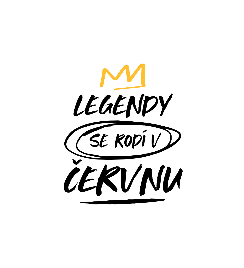 Pánské triko bílé - Legendy se rodí v červnu