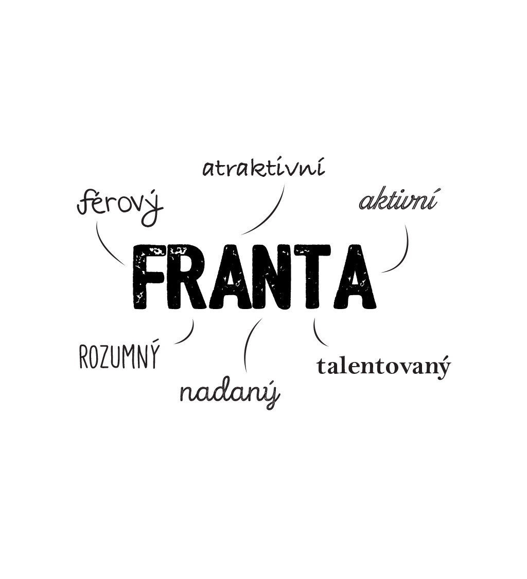 Pánské triko bílé - Franta