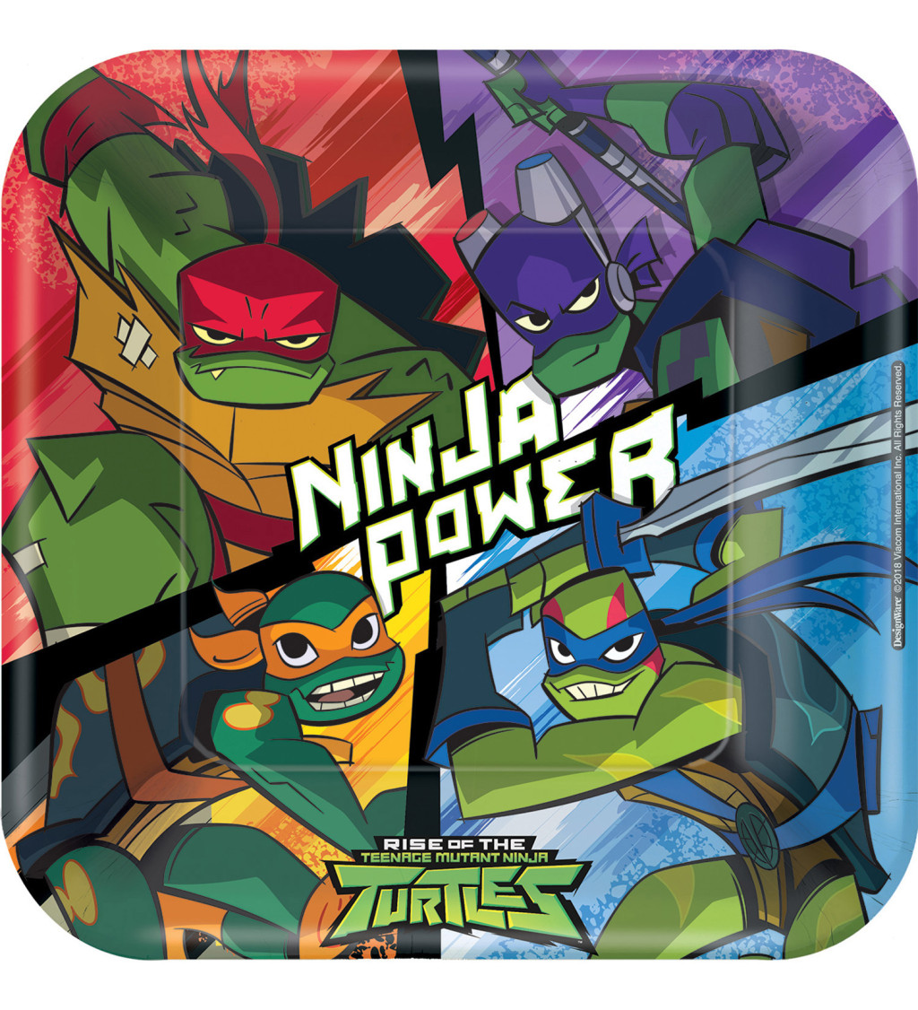 Čtvercové talířky Želvy Ninja II