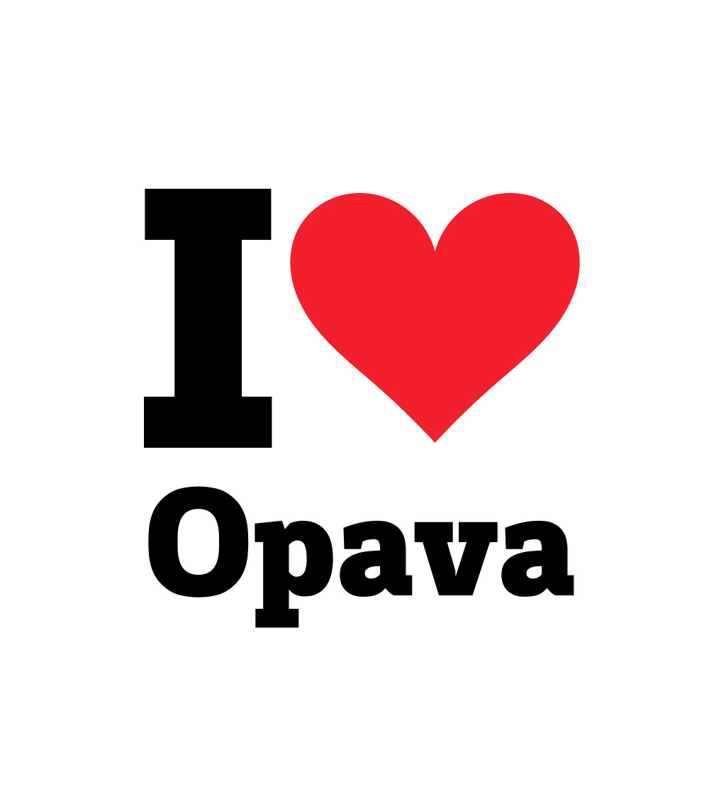 Dámské triko bílé  -I love Opava