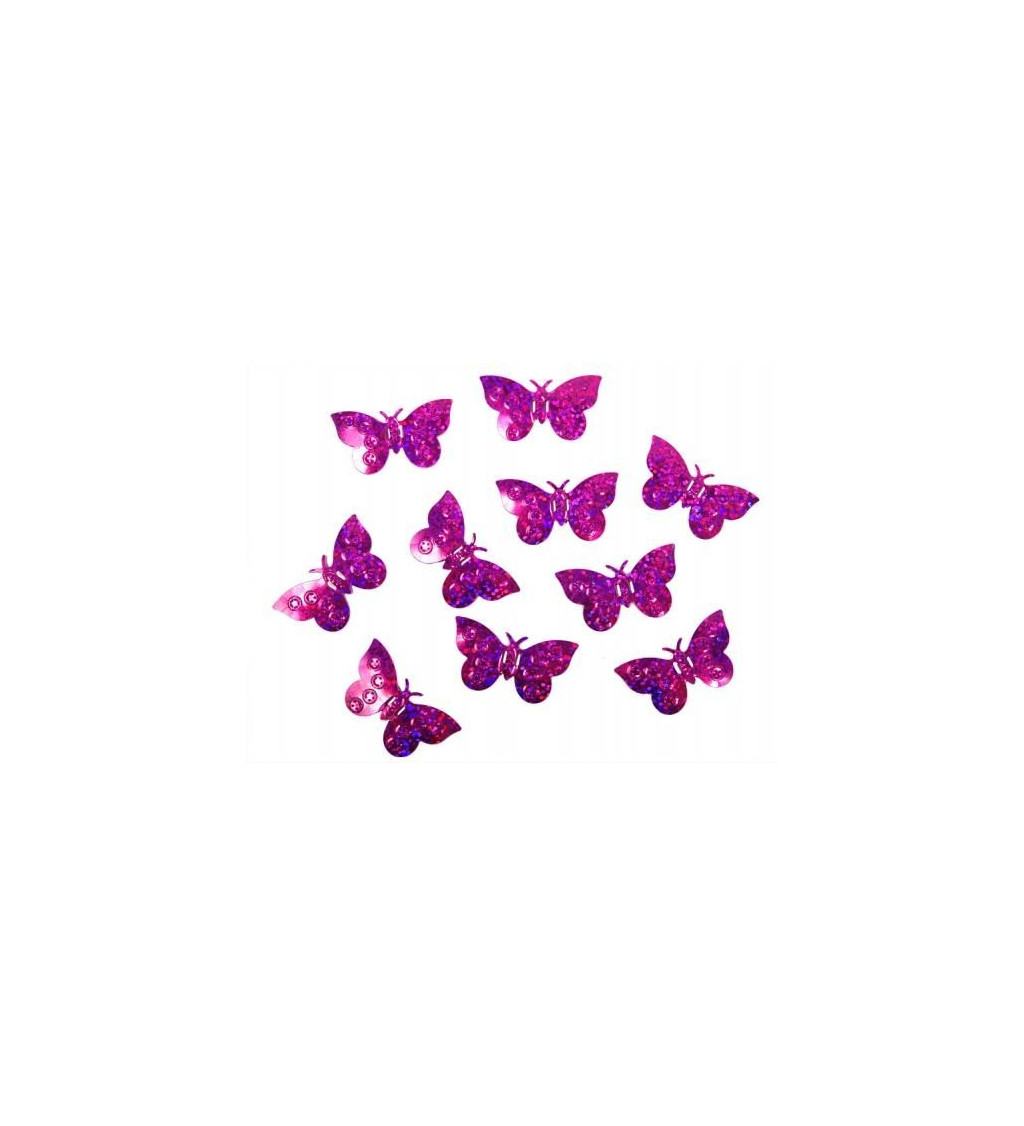 Konfety motýlci - růžoví
