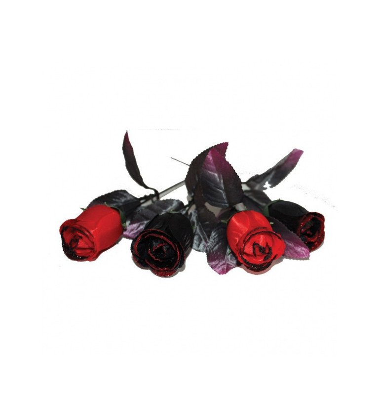 Černé a červené růže - halloween