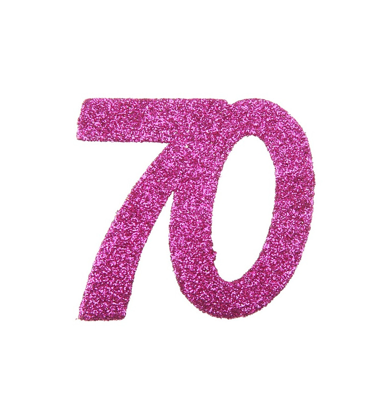 Konfety - růžové - 70 let