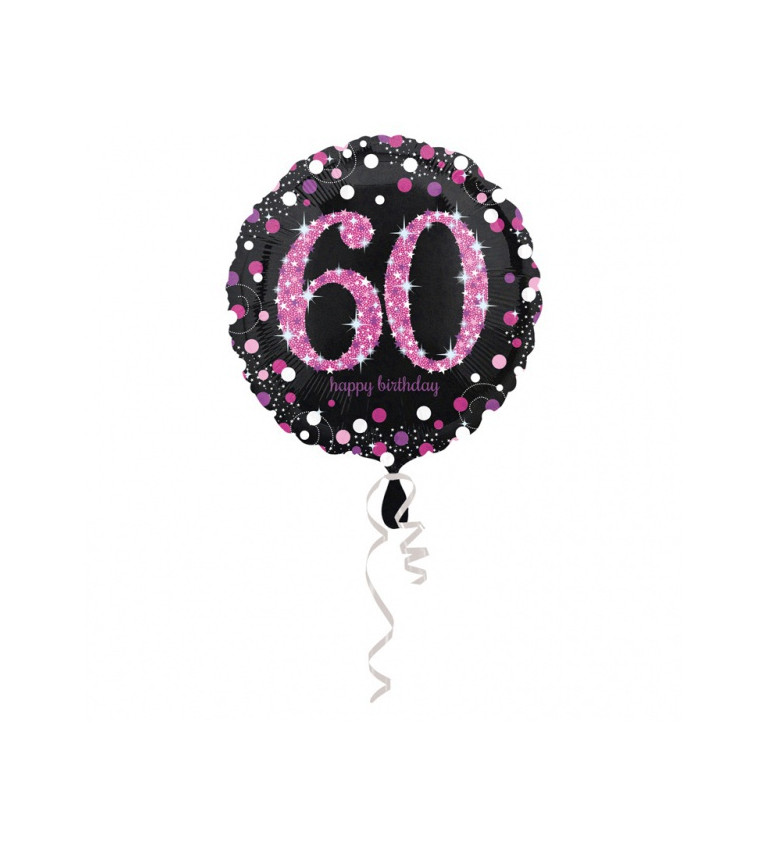 Růžový fóliový balónek 60