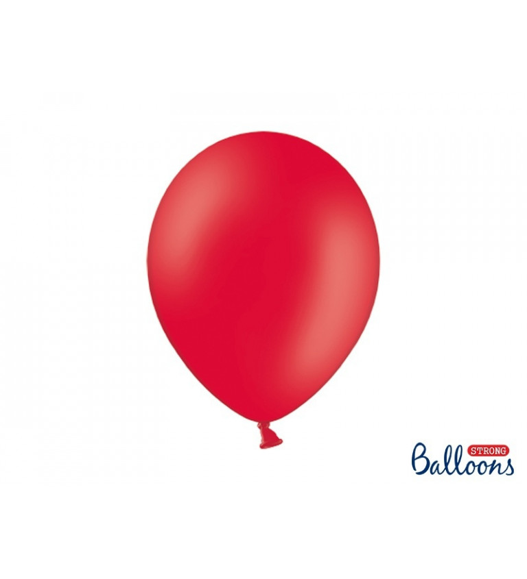 Balónek pastelový - červený - 10 ks