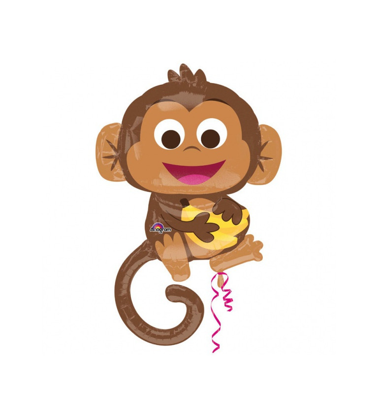 Foliový balonek SuperShape "Happy Monkey"