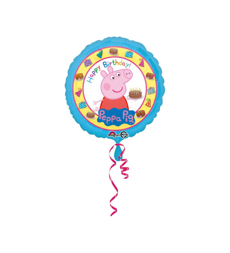 Fóliový balónek standard - Prasátko Peppa