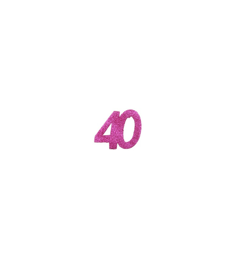 Konfety - růžové - 40 let