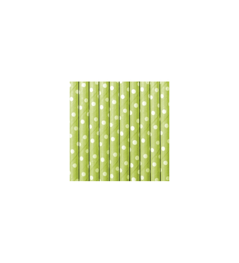Brčka s puntíky - zelená