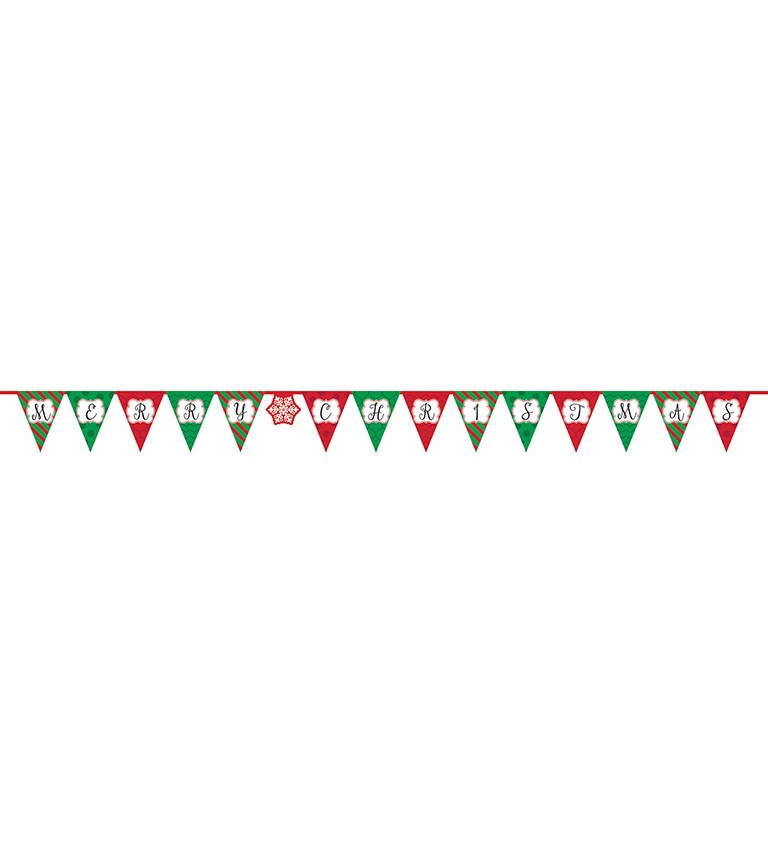 Girlanda - Veselé Vánoce (vlaječky)